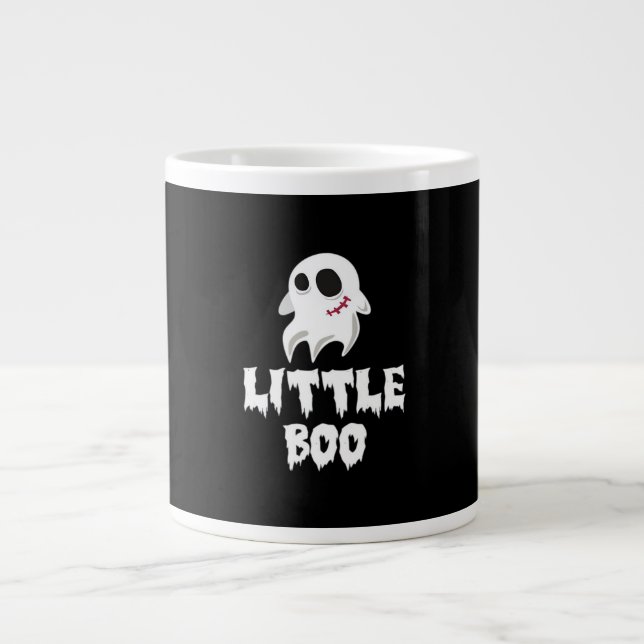 Little Boo In Halloween Cool Graphic Large Coffee Mug (Front)