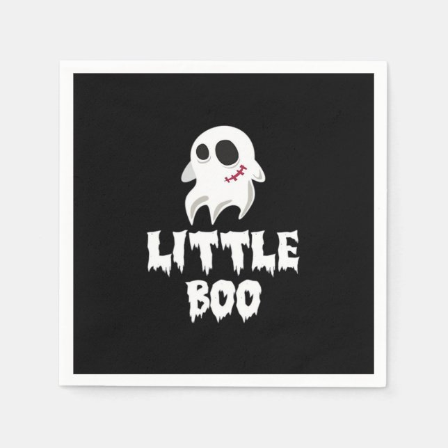 Little Boo In Halloween Cool Graphic Napkin (Front)