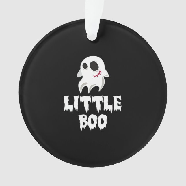 Little Boo In Halloween Cool Graphic Ornament (Front)