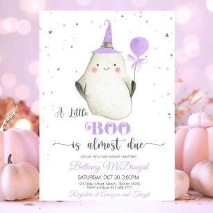 Little Boo is almost due Baby shower Invitation