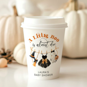 Little Boo is almost due Clotheslie baby shower Paper Cups