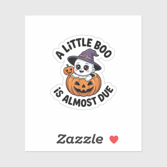 Little Boo Is Almost Due Cute Halloween Pregnancy  (Sheet)