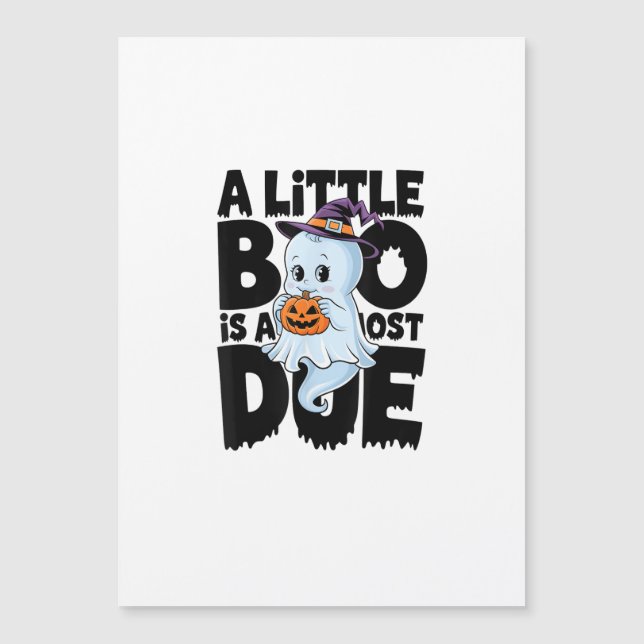 Little Boo Is Almost Due Cute Halloween Pregnancy  (Front)