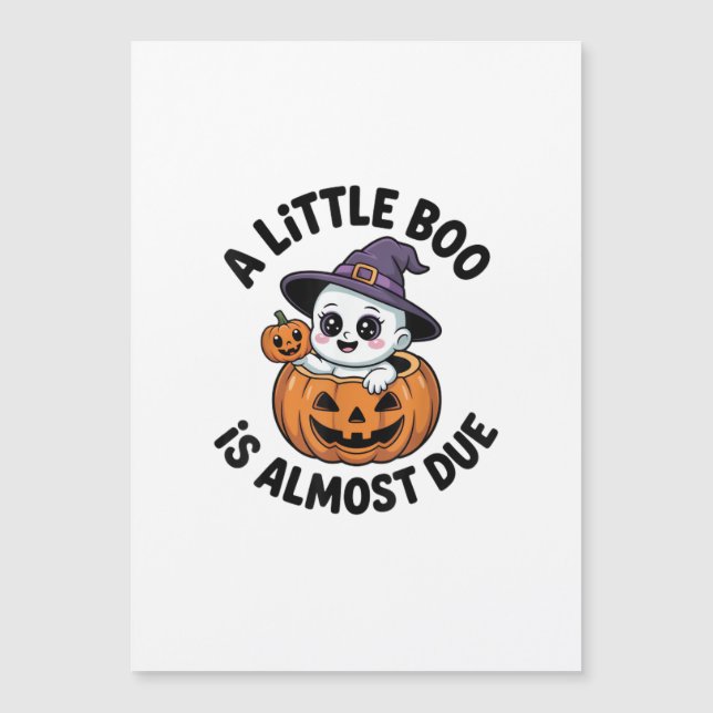 Little Boo Is Almost Due Cute Halloween Pregnancy  (Front)