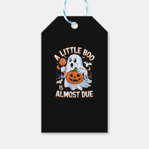 Little Boo Is Almost Due Cute Halloween Pregnancy  Gift Tags