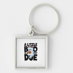 Little Boo Is Almost Due Cute Halloween Pregnancy  Key Ring