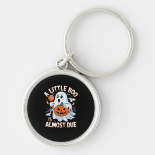 Little Boo Is Almost Due Cute Halloween Pregnancy  Key Ring