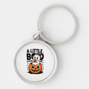 Little Boo Is Almost Due Cute Halloween Pregnancy  Key Ring