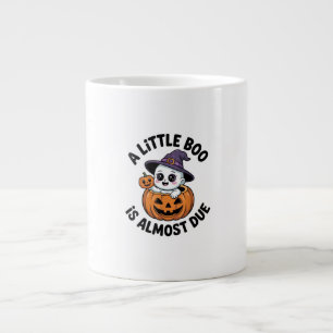 Little Boo Is Almost Due Cute Halloween Pregnancy Large Coffee Mug