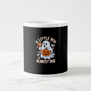 Little Boo Is Almost Due Cute Halloween Pregnancy Large Coffee Mug