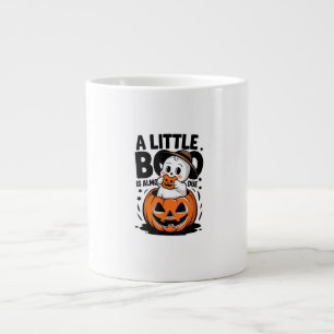 Little Boo Is Almost Due Cute Halloween Pregnancy Large Coffee Mug