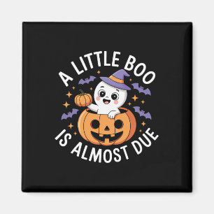 Little Boo Is Almost Due Cute Halloween Pregnancy Magnet