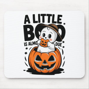 Little Boo Is Almost Due Cute Halloween Pregnancy Mouse Mat