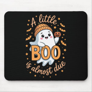 Little Boo Is Almost Due Cute Halloween Pregnancy Mouse Mat