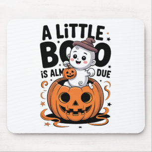 Little Boo Is Almost Due Cute Halloween Pregnancy Mouse Mat