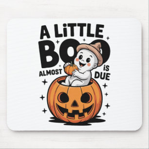 Little Boo Is Almost Due Cute Halloween Pregnancy Mouse Mat