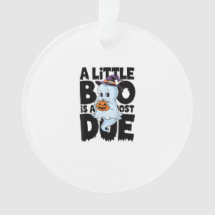 Little Boo Is Almost Due Cute Halloween Pregnancy  Ornament