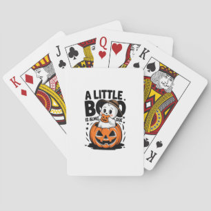 Little Boo Is Almost Due Cute Halloween Pregnancy  Playing Cards