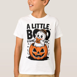 Little Boo Is Almost Due Cute Halloween Pregnancy  T-Shirt