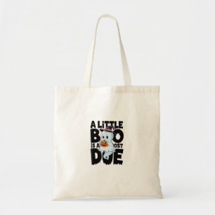 Little Boo Is Almost Due Cute Halloween Pregnancy  Tote Bag