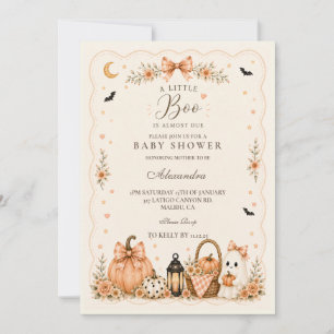 Little Boo Is Almost Due Fall Baby Shower Invitation