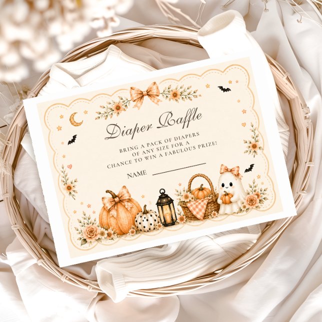 Little Boo Is Almost Due Fall Diaper Raffle Enclosure Card (Creator Uploaded)