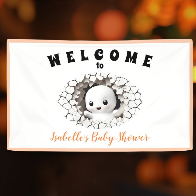 Little Boo Is Almost Due Ghost Baby Shower Banner (Little Boo Is Almost Due Ghost Baby Shower Banner)