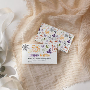 Little Boo is Almost Due Halloween Baby Shower Enclosure Card