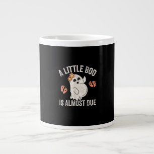 Little Boo Is Almost Due Halloween Pregnancy Annou Large Coffee Mug