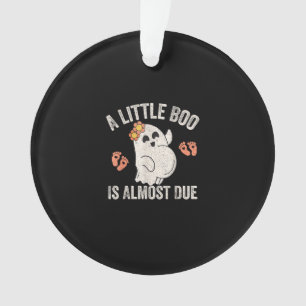 Little Boo Is Almost Due Halloween Pregnancy Annou Ornament
