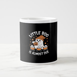 Little Boo Is Almost Due - Halloween Pregnancy Rev Large Coffee Mug