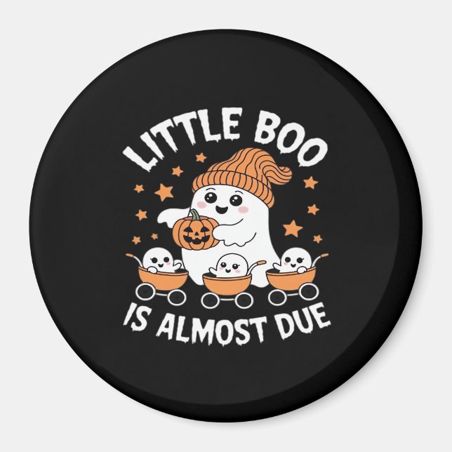 Little Boo Is Almost Due - Halloween Pregnancy Rev Magnet (Front)