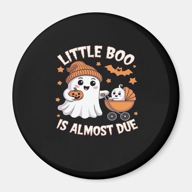 Little Boo Is Almost Due - Halloween Pregnancy Rev Magnet (Front)