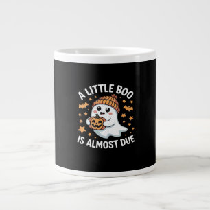 Little Boo Is Almost Due Halloween Pregnancy Revea Large Coffee Mug