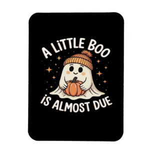 Little Boo Is Almost Due Halloween Pregnancy Revea Magnet