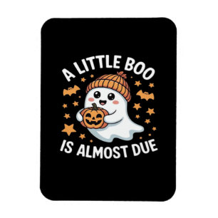 Little Boo Is Almost Due Halloween Pregnancy Revea Magnet