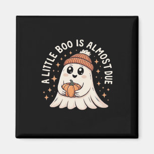 Little Boo Is Almost Due Halloween Pregnancy Revea Magnet