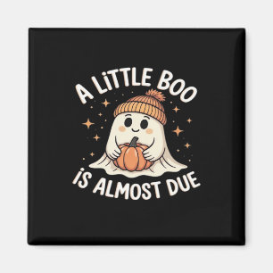Little Boo Is Almost Due Halloween Pregnancy Revea Magnet