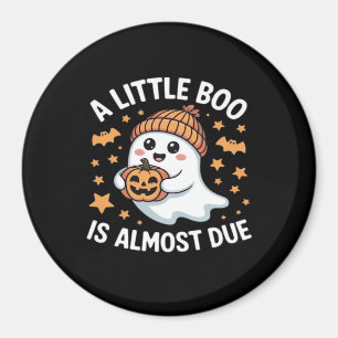 Little Boo Is Almost Due Halloween Pregnancy Revea Magnet
