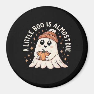 Little Boo Is Almost Due Halloween Pregnancy Revea Magnet