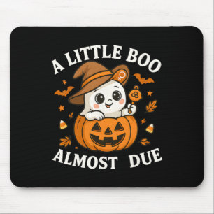 Little Boo Is Almost Due Halloween Pregnancy Revea Mouse Mat