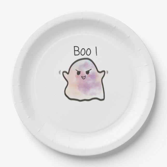 Little Boo Is Cheeky Funny Meme Paper Plate (Front)
