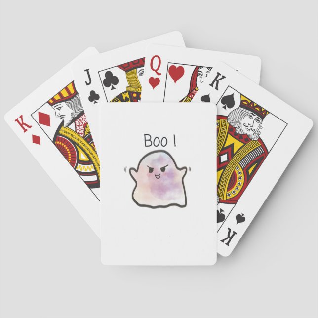 Little Boo Is Cheeky Funny Meme Playing Cards (Back)