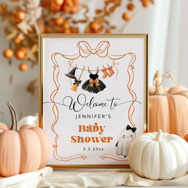 Little Boo is Due clothesline Baby Shower Welcome Poster (Creator Uploaded)