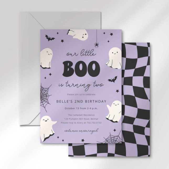 Little Boo is Turning Two Birthday Invitation (Creator Uploaded)