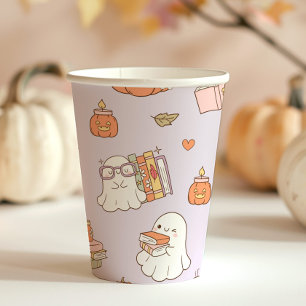 Little Boo Lilac Whimsical Books Baby Shower Paper Cups