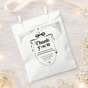 Little Boo Minimal Gothic Halloween Baby Shower Favour Bags