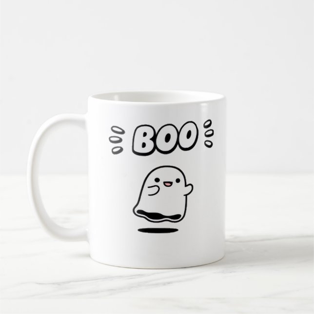 Little Boo Minimal Style Coffee Mug (Left)