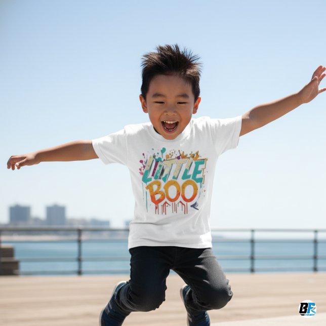 Little Boo Orange Black Halloween Family Matching T-Shirt (Creator Uploaded)