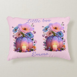 Little Boo Personalised Girl Halloween T-Shirt Decorative Cushion